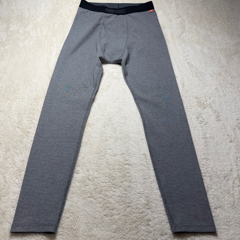 Omni-Wool Mens Medium Gray Thermal Base Layer Pants Wool Blend Long Johns